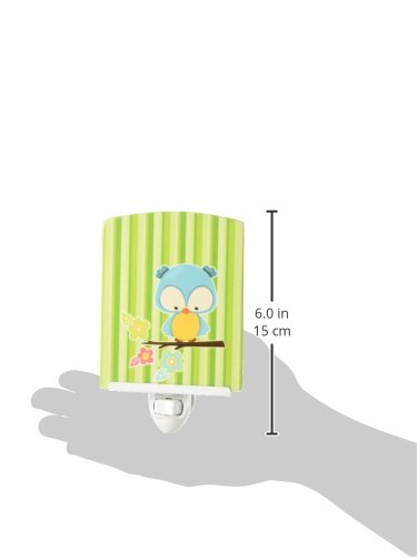 Caroline's Treasures BB7092CNL Bird on Branch Ceramic Night Light Compact, UL-Certified, Ideal for Bedroom, Bathroom, Nursery, Hallway, Kitchen, 6x4x3, Multicolor