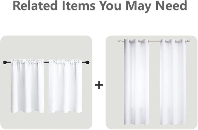 Mrs.Naturall White Curtains 102 Inches Long for Living Room 2 Panels Set,Grommet Thermal Insulating Block Sun 60% Blackout Height High Ceiling to Floor Length Curtains for Bedroom Sliding Door