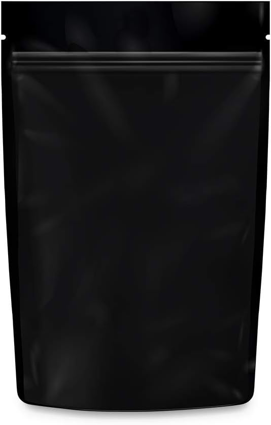 Mylar Bags Smell Proof 1 Ounce Black/Clear - 1000 Count 9" X 6" 6mill Thickness - Packaging Bags - Mylar Bags For Food Storage - Resealable Bags - Smell Proof Bags - Dispensary Packaging