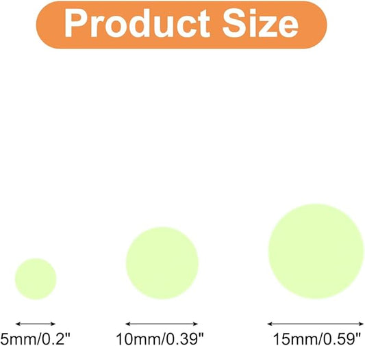 uxcell Glow in The Dark Dot Stickers, Glow Dot Wall Decals, Glowing Dot Decal Decoration for Ceiling and Wall, 522 Dots in 3 Sizes