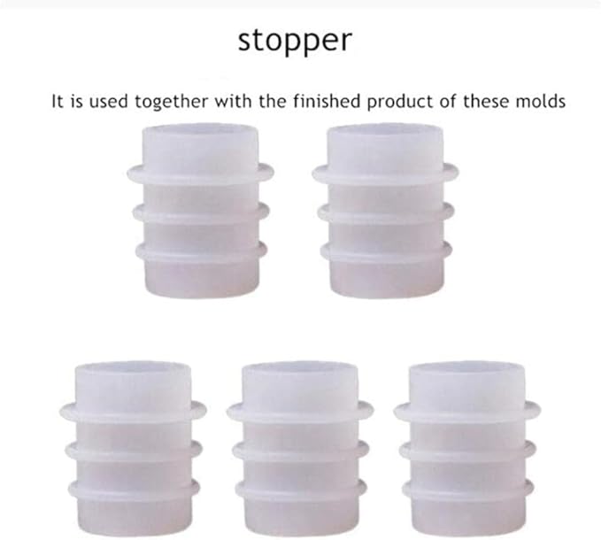 5Pcs White Bottle Stopper Silicone Mold,Crystal Epoxy Wine Bottle Stopper Mold,Reusable Beverage Bottle Stoppers Silicone Molds Cork Cover Wine Stoppers,Bar and Wine Tools Wine Stoppers and Pourers