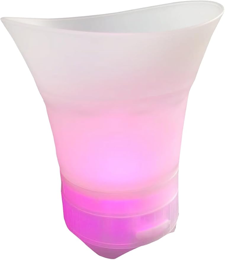LUMl-Chill Portable Collapsible Ice Bucket for Wine, Soda, Drinks with Built in Wireless Bluetooth Speaker - Party LED lights
