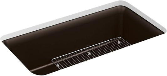 KOHLER K-8206-CM2 Cairn Sink, 33 in, Matte Brown