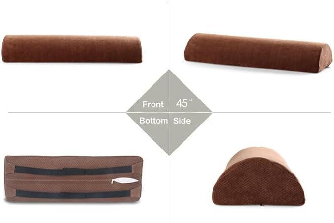 Recliner Leg Pillow Memory Foam Non-Slip Long Bolster Pillow for Legs, Knees, Lower Back and Head, Lumbar Support Pillow 23.6x8x4 Inch Navy