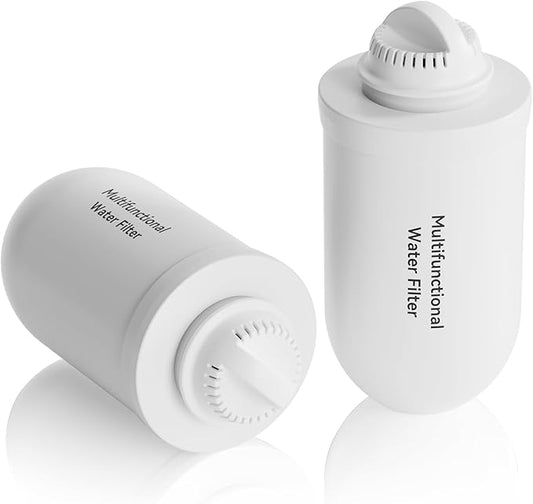 Purewell 2 Pack K8001 Multifunctional Water Filter Elements, Replacement Filters for Purewell Upgraded PW-FH/PW-FH-CF/PW-FH-FT Gravity Water Filter System