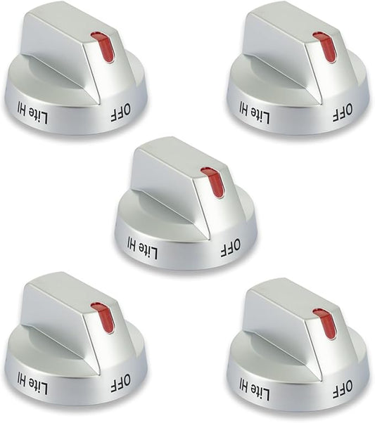 DG94-03500A/Z Fit for Samsung Stove Oven Knob Replacement,DG94-04167 DG94-03500U DG94-03500W Electric Gas Range Knobs Replacement for Samsung, Compatible with NX60T8111SS NX60T8311SS NE63T8111SS 5Pcs