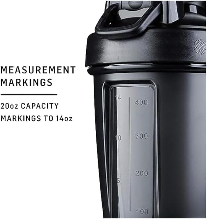BlenderBottle Classic V2 Shaker Bottle Perfect for Protein Shakes and Pre Workout, 20-Ounce, White