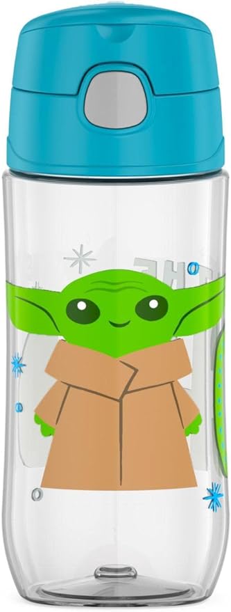 THERMOS FUNTAINER 16 Ounce Plastic Hydration Bottle with Spout, MANDALORIAN