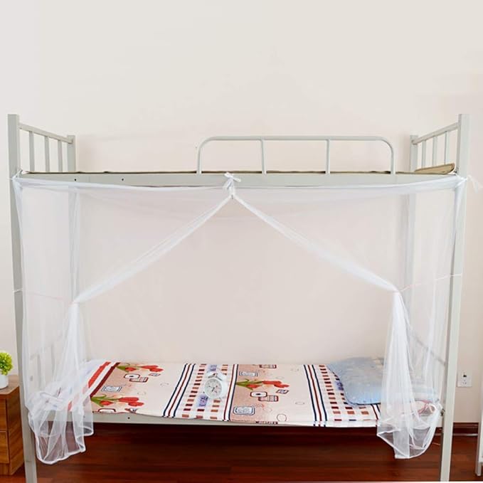 Mosquito Net for Bed Canopy,4 Corner Post Bed Canopy Mosquito Net Twin Full Queen Size Netting White Camping Screen House (Twin)