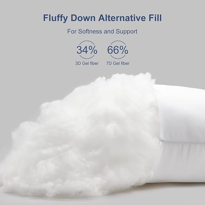 CozyLux Pillows Standard Size Set of 2, Hotel Quality Bed Pillows for Sleeping 2 Pack, Cooling Pillows for Side Back and Stomach Sleepers, Down Alternative Luxury Soft Supportive Pillows (18x26)