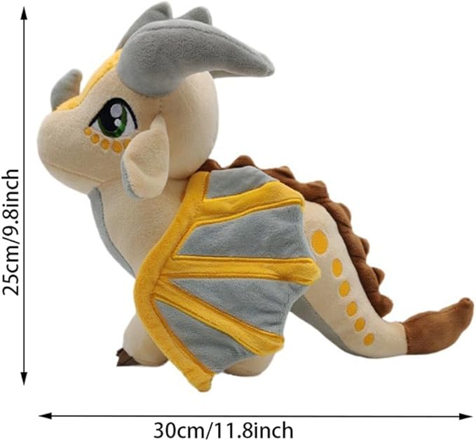 Wings of Fire Dragon Plush Toy Rainwing Dragon Stuffed Animals Pterosaur Plush Flying Dragon Pillow Plushies Gifts for Fans Kids Boys Girls (sandwing)