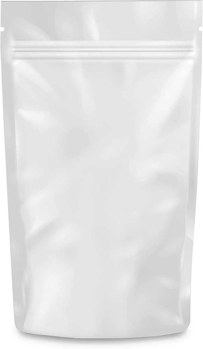 Mylar Bags Odor Sealing 1/4 Ounce All White - 1000 Count 6.7" x 4" 6mill Thickness - Packaging Bags - Mylar Bags For Food Storage - Resealable Bags - Odor Sealing Bags