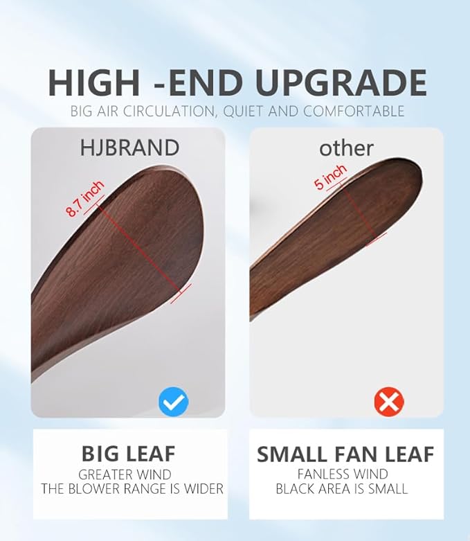 Ceiling Fan with Remote,52 Inch Wood Color Ceiling Fan no light for Indoor/Outdoor,6 Speed Noiseless Reversible DC Motor,Modern Ceiling Fan with Timer for Kitchen, Living Room Farmhouse Patios