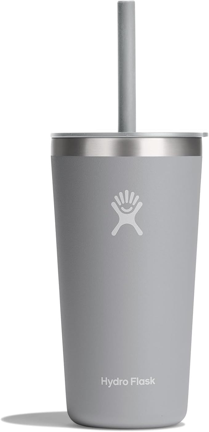 Hydro Flask Travel Tumbler Stainless Steel Vacuum Insulated Tumbler with Lid and Straw for Cold Water and Drinks for Sports, School, Work, Car, Travel, Weekends