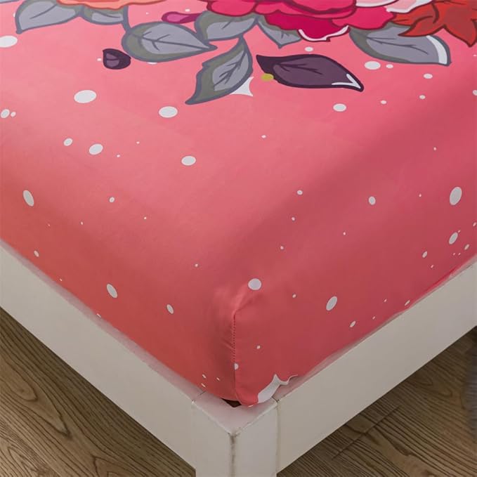 qjmiaofang Unicorn Sheets Twin for Girls Unicorn Sheet Set Floral Unicorn Bed Sheet Set 3Pieces Rainbow and Unicorn Bedding Set Princess Unicorn Bed Set 1 Falt Sheet 1 Fitted Sheet 1 Pillow Shams