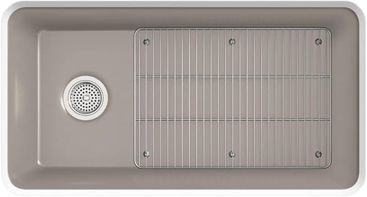 KOHLER K-8206-CM3 Cairn Sink, 33 in, Matte Taupe