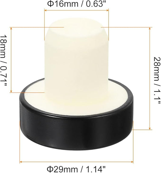 uxcell 16Pcs T-shaped Stoppers, 0.63inch Dia Cork Wine Stopper Reusable Wine Bottle Corks Sealing Plug for Wine Beer Beverage Bottle Crafts, Black