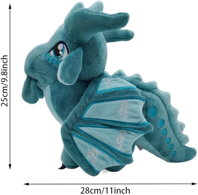 Wings of Fire Dragon Plush Toy Rainwing Dragon Stuffed Animals Pterosaur Plush Flying Dragon Pillow Plushies Gifts for Fans Kids Boys Girls (seawing)