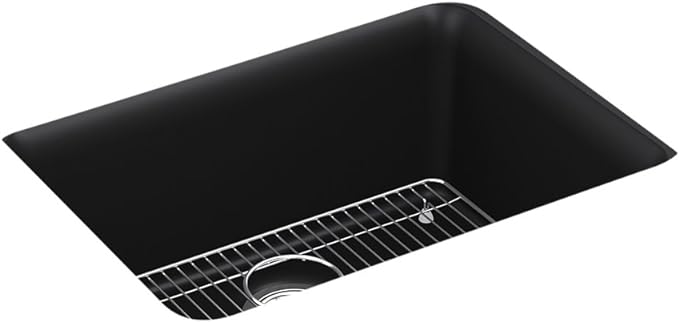 KOHLER K-28001-CM1 Cairn Sink, 24 in, Matte Black