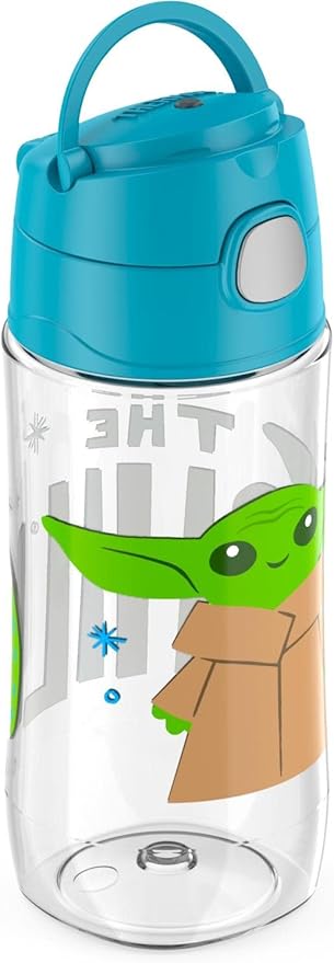 THERMOS FUNTAINER 16 Ounce Plastic Hydration Bottle with Spout, MANDALORIAN