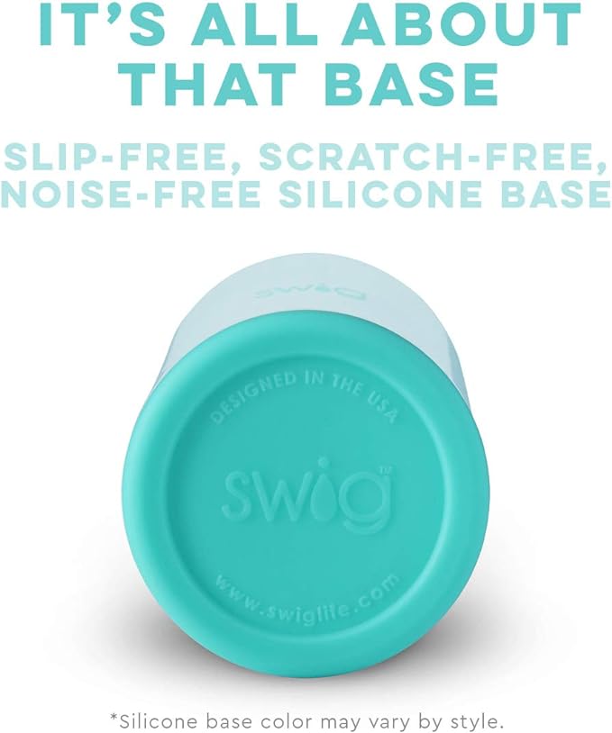 Swig Life 26oz Insulated Water Bottle with Straw & Flip + Sip Handle | Leak Proof, Dishwasher Safe, Cup Holder Friendly, Stainless Steel Water Bottle in Pardi Gras