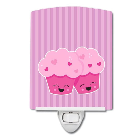 Caroline's Treasures BB9135CNL Muffins Ceramic Night Light Compact, UL-Certified, Ideal for Bedroom, Bathroom, Nursery, Hallway, Kitchen, 6x4x3, Multicolor