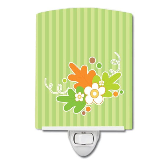 Caroline's Treasures BB6921CNL Fall Leaves Ceramic Night Light Compact, UL-Certified, Ideal for Bedroom, Bathroom, Nursery, Hallway, Kitchen, 6x4x3, Multicolor