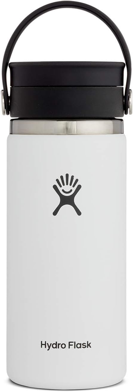 Hydro Flask Stainless Steel Wide Mouth Bottle with Flex Sip Lid and Double-Wall Vacuum Insulation for Coffee, Tea and Drinks
