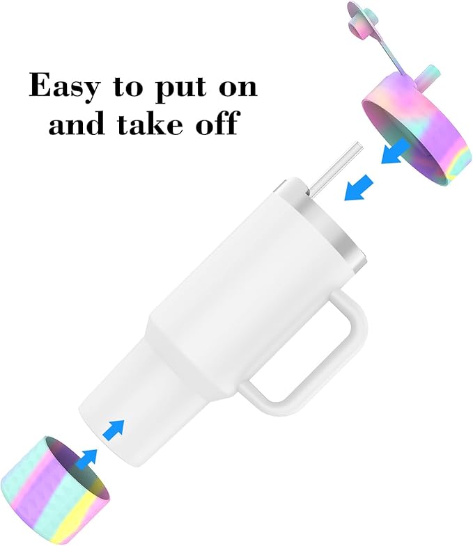 Protective Silicone Bottle Cover Set for Stanley Quencher H2.0 40 30 20 oz Tumbler with Handle & Iceflow, Anti-Scratch Cover Boot for Stanley Cup Accessories BPA Free (C)