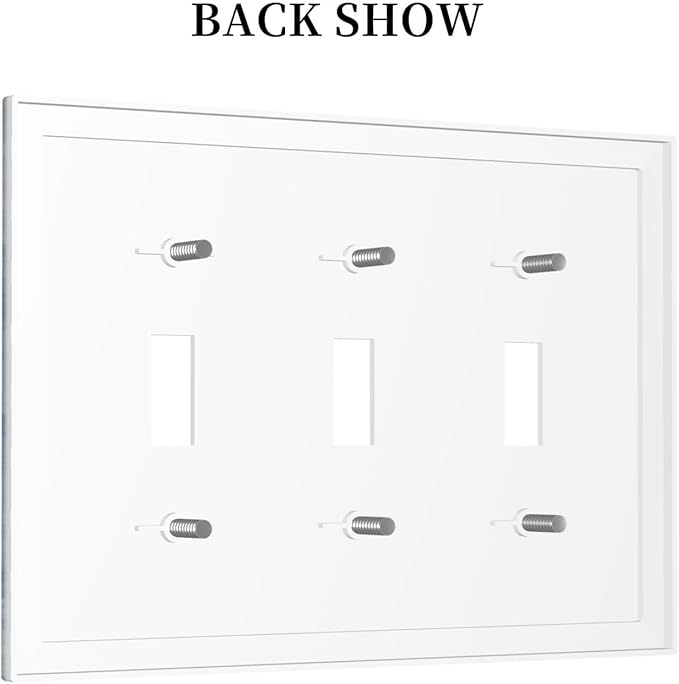 Rustic Teal Blue Daisy Floral Farmhouse 3 Gang Light Switch Covers Triple Toggle Wall Plate Decorative Switchplate Electrical Faceplate for Country Bathroom Bedroom Kitchen Decor