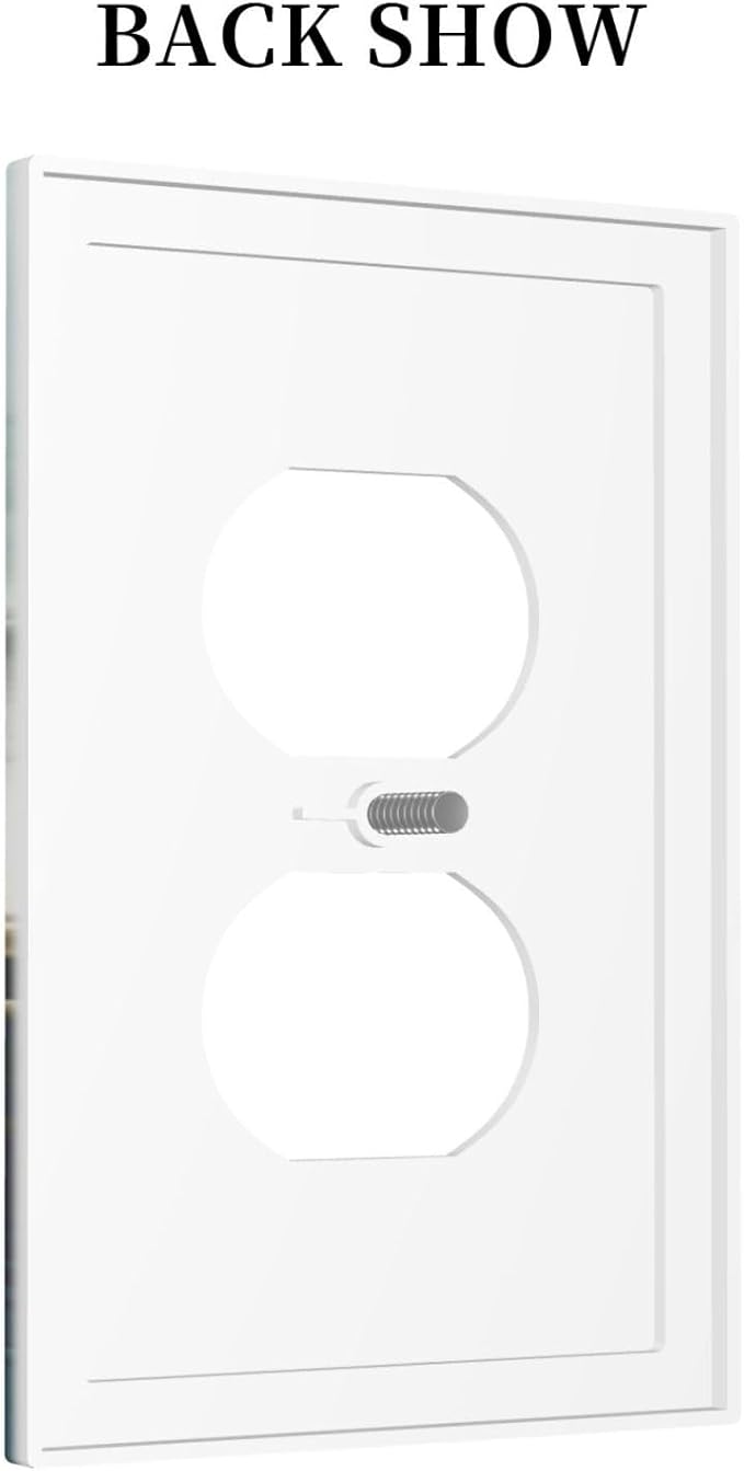 Boho Mountain Forest Abstract Sunset Sunrise Sun Single Duplex Wall Plate Covers Light Switch Cover 1 Gang Outlet Plate Decorative Switchplate Covers Electrical Faceplate for Bathroom Bedroom