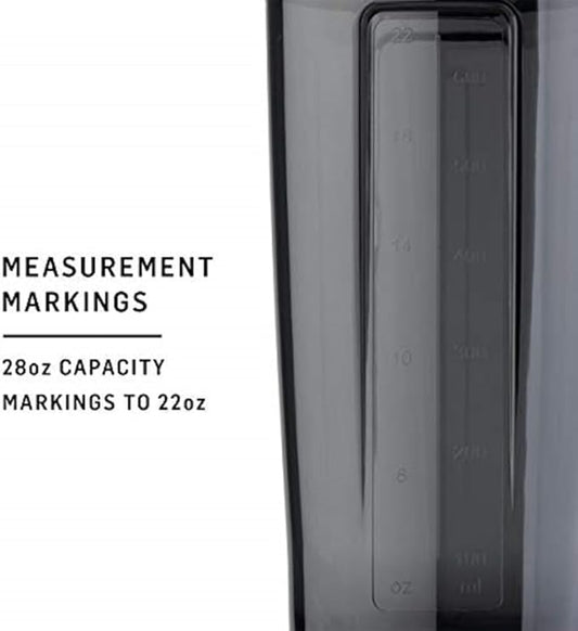 BlenderBottle Classic V2 Shaker Bottle Perfect for Protein Shakes and Pre Workout, 28-Ounce, White