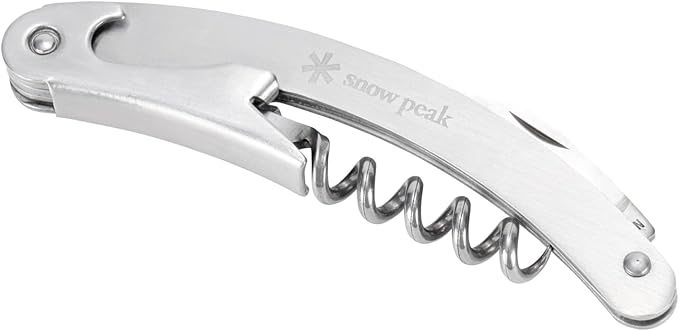 Snow Peak Stainless Steel Sommelier Knife, Wine Corkscrew