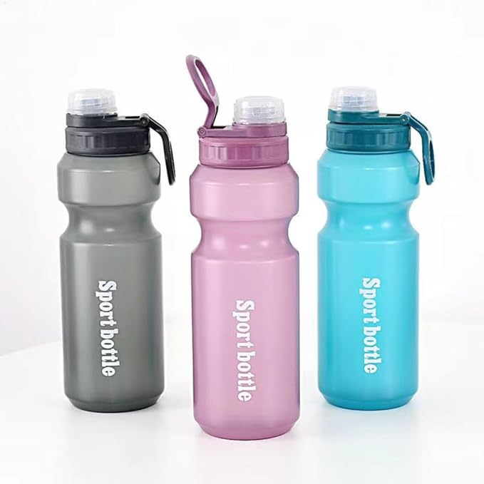 Kids Water Bottle,Sports Water Bottle, Plastic Water Bottle,BPA-Free,Leak-Proof, Reusable Water Bottle for School, Outdoor,Gym, Running, Hiking (Grey (26 OZ))
