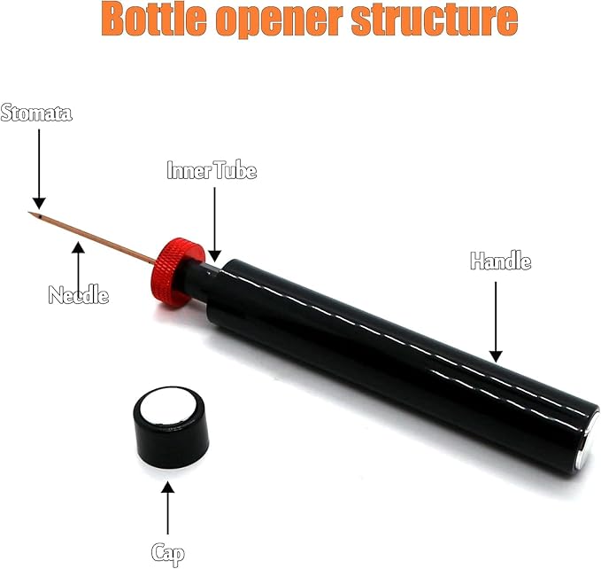 Wine Opener Air Pressure Pump Opener Set,Include Air Pressure Pump Bottle Opener With Foil Cutter,Aerator Pourer,Vacuum Stopper Efficient Corkscrew Bottle Opener,Great For Wine Lovers