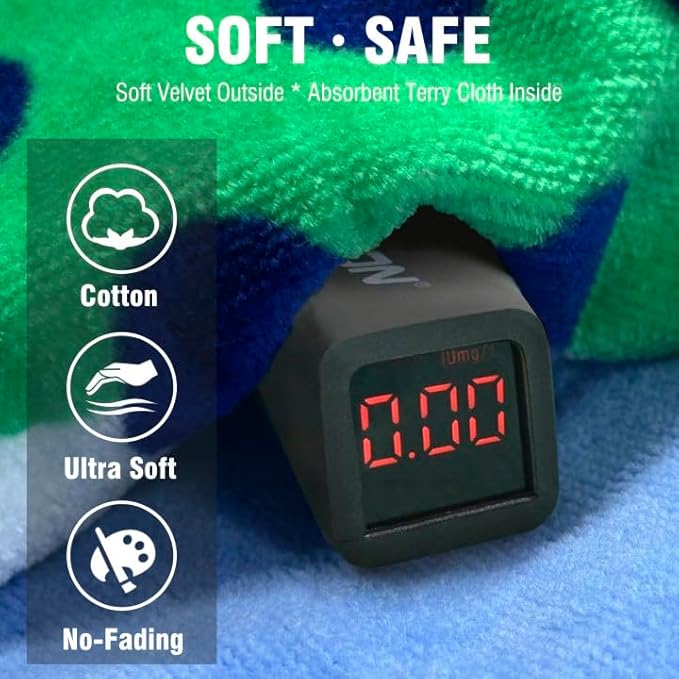 Toddler Bath Towel Hooded - Cotton Kids Beach Towel 24"x24" for Ages 1 to 5, Toddler Towels with Hood Snaps, Soft Terry Poncho Towel as Pool Swim Cover Ups for Girls Boys (Lion Yellow)