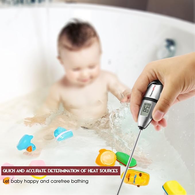 ThermoPro TP-02S(2 Pack) Instant Read Meat Thermometer Digital Cooking Food Thermometer with Super Long Probe for Grill Candy Kitchen BBQ Smoker Oven Oil Milk Yogurt Temperature