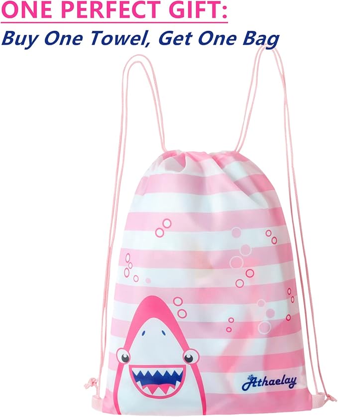 Toddler Girls' Wearable Bath Towel Mermaid Hooded Poncho Cover-ups Swimwear for Kid Girls Beach Pool