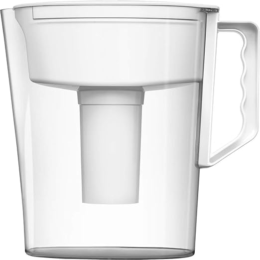 Britas Water Filter, Slim 5 Cup Capacity with 4 Filters (1 Pitcher with 4 Filter Pack)