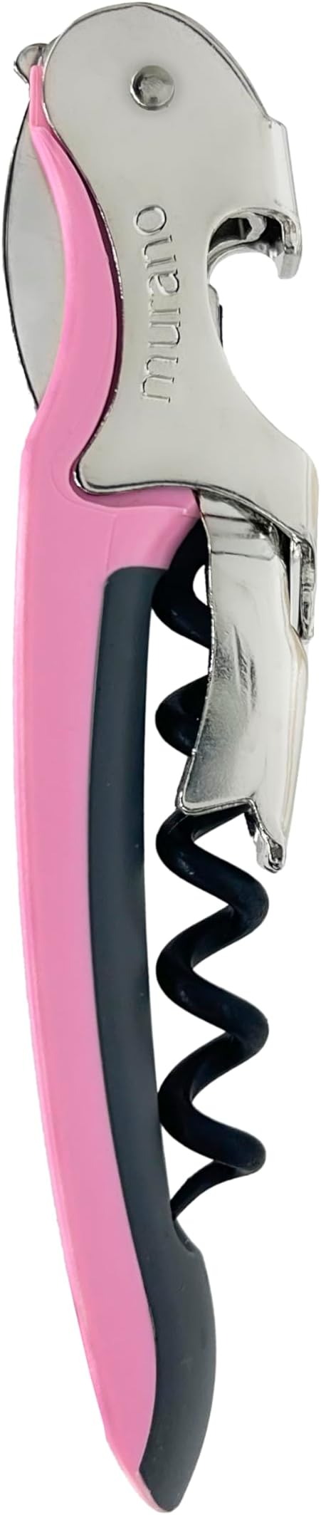 Franmara Soft-Touch Murano Two-Step Waiter Corkscrew with Nonstick Spiral (Pink)