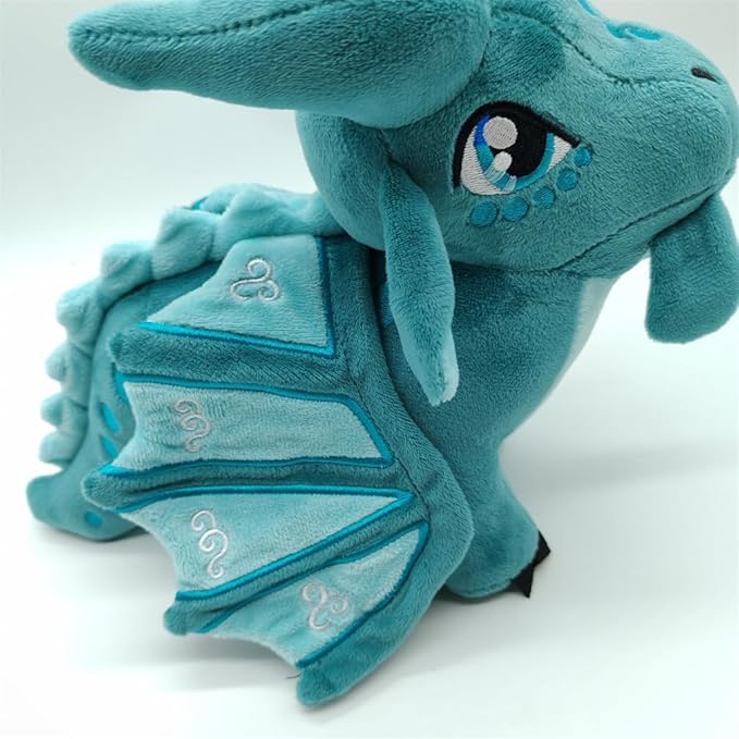 Wings of Fire Dragon Plush Toy Rainwing Dragon Stuffed Animals Pterosaur Plush Flying Dragon Pillow Plushies Gifts for Fans Kids Boys Girls (seawing)