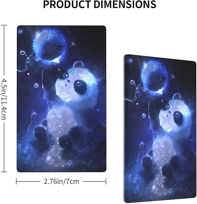 Cute Baby Panda Light Switch Cover Wall Plate Decorative 1 Gang Single Blank No Device Covers Blue for Farmhouses Kitchens Playrooms Bedrooms 2.76 x 4.5 in