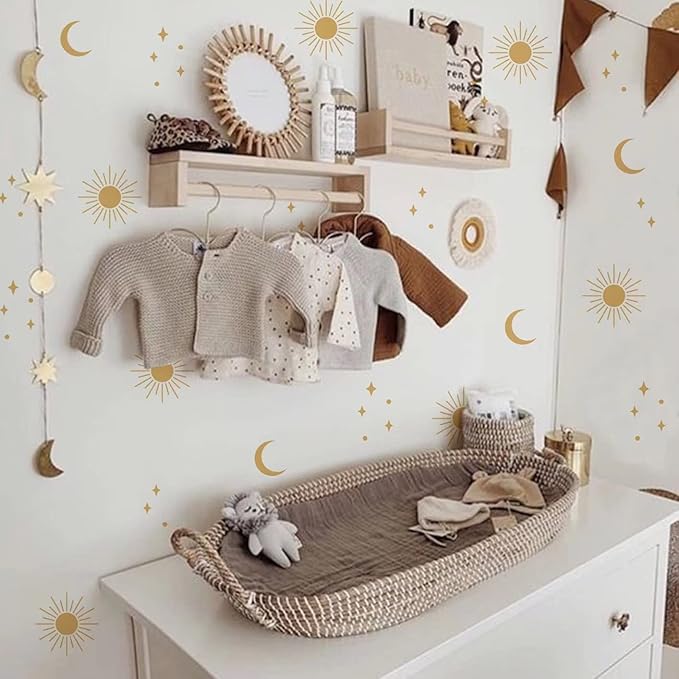 Wall Decals for Girls Bedroom Polka dot Wall Decals Vinyl Stickers Boho Girls Bedroom Floral Stickers Removable Wall Stickers Nursery Wall Decal