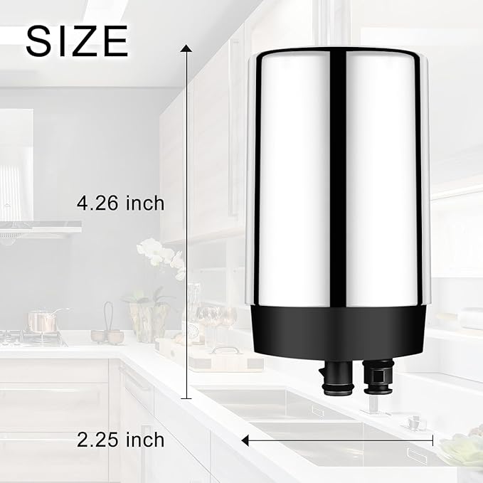 Faucet Water Filter Replacement for Brita®Faucet Filter,Brita® FR-200, FF-100 Replacement Filter-3 piece,silvery。