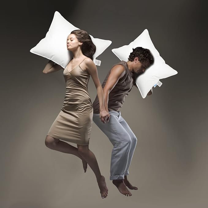 Natural Goose Down Pillows: Luxury Hotel Bed Pillow with 750 Fill Power, White Goose Down Sleeping Pillow with Pillowcase, Soft Pillow for Back, Side, Stomach Sleepers - 1 Pack, Standard (20" x 26")