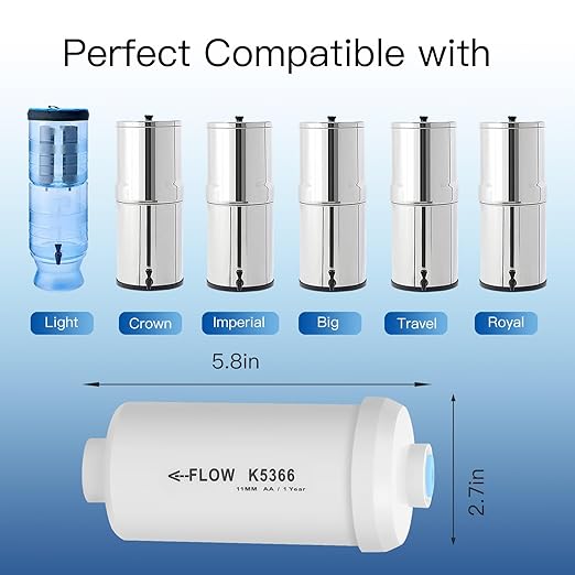 Fluoride Filters, Replacement for Berkey® PF-2® Fluoride Filters, Berkey® Gravity Filtration System and King Tank Series (Pack of 4)
