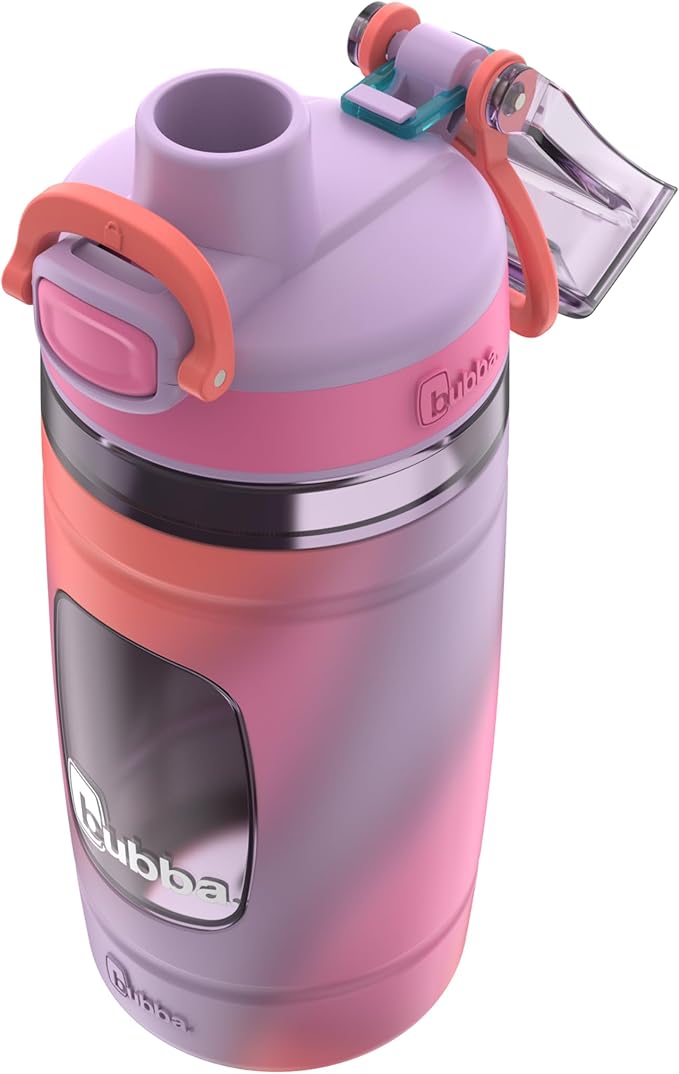 Bubba Kids Flo Silicone Sleeve and Wide Mouth, 16oz. Water Bottle, Medium, Multi, Frost (Tie Dye)