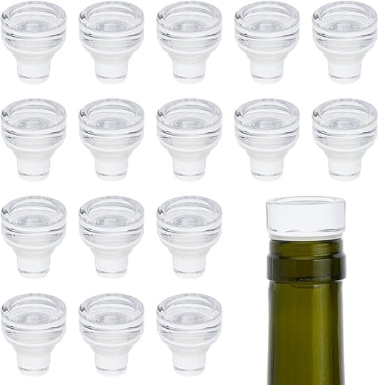 SUPERFINDINGS 16 Pcs Wine Bottle Stopper Plug Bottle Cap Glass Wine Stopper Bottle Stoppers Reusable Wine Corks Sealing Wine Bottle Corks Fits Most Wine Bottles for Wine Beer Glass Bottles