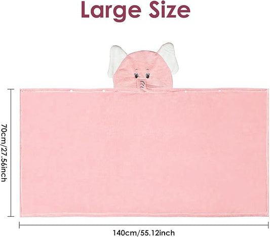 Kids Hooded Bath Towels Beach Towel Girls Boys Soft Swim Pool Cover Up Super Absorbent Cute Cartoon Animal