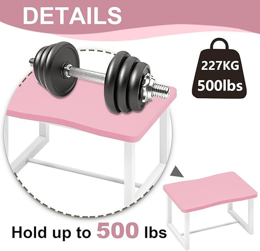 Wooden Step Stool,Bed Step Stool for Adult,Wood One Step Stool for Kitchen, Bedroom, Living Room, Bathroom Hold up to 500lbs